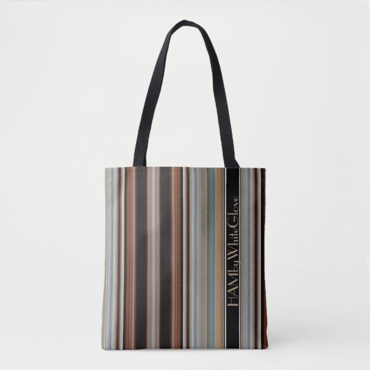 HAMbWG - Canvas tas - Dag & Night Stripe (Voorkant)