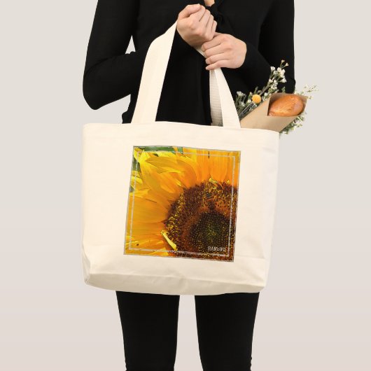 HAMbWG - Canvas tas - Gedopte zonnebloem (Voorkant (product))