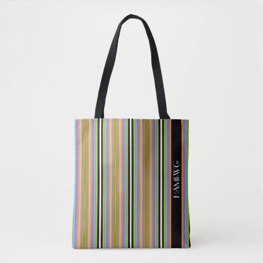 HAMbWG - Canvas tas - Neon Art Neuveau Stripes (Voorkant)