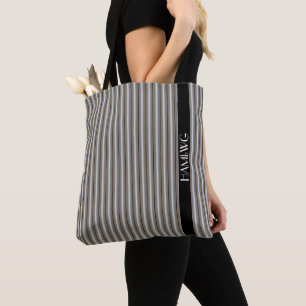 HAMbWG - Canvas tas - Pearl gekleurde streep