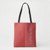 HAMbWG - Canvas tas - Rood/Rood met HAMbWG-Logo (Voorkant)