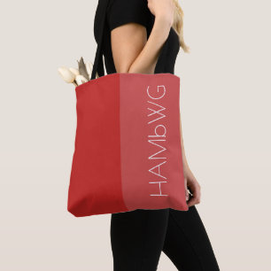 HAMbWG - Canvas tas - Rood/Rood met HAMbWG-Logo