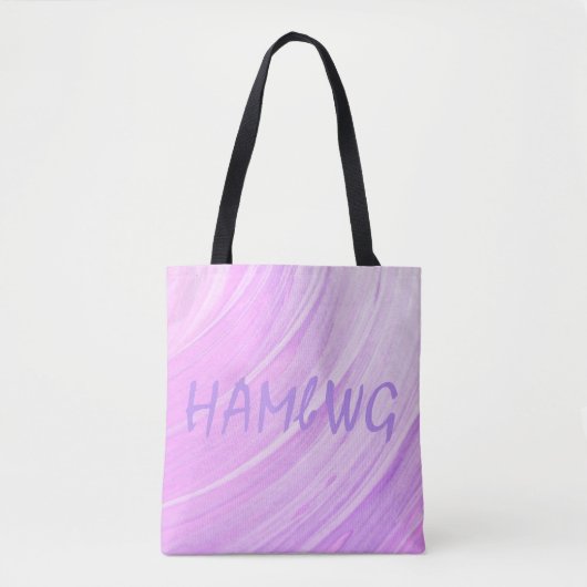 HAMbWG - Canvas tas - Roze Violet met HAMbWG (Voorkant)
