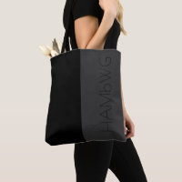 HAMbWG - Canvas tas - zwart & grijs met HAMbWG-Log