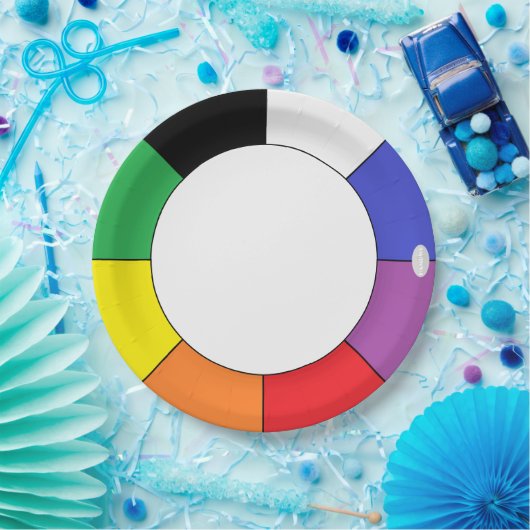HAMbWG Colour Wheel Design Paper Dinner Bord (Feest)
