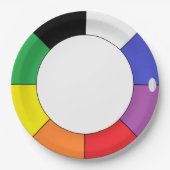 HAMbWG Colour Wheel Design Paper Dinner Bord (Voorkant)