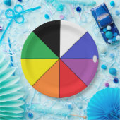 HAMbWG Colour Wheel Design Paper Dinner Bord (Feest)