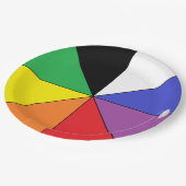HAMbWG Colour Wheel Design Paper Dinner Bord (Gekanteld)