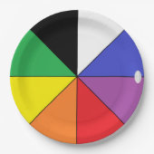 HAMbWG Colour Wheel Design Paper Dinner Bord (Voorkant)