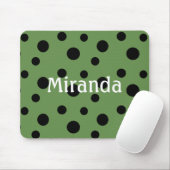 HAMbWG - Computer Mouse - Black Crazy Polka Dots Muismat (Met muis)