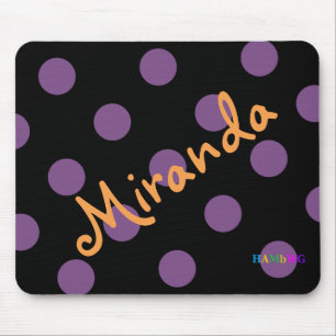 HAMbWG - Computer Mouse - Polka Dots on Black Muismat