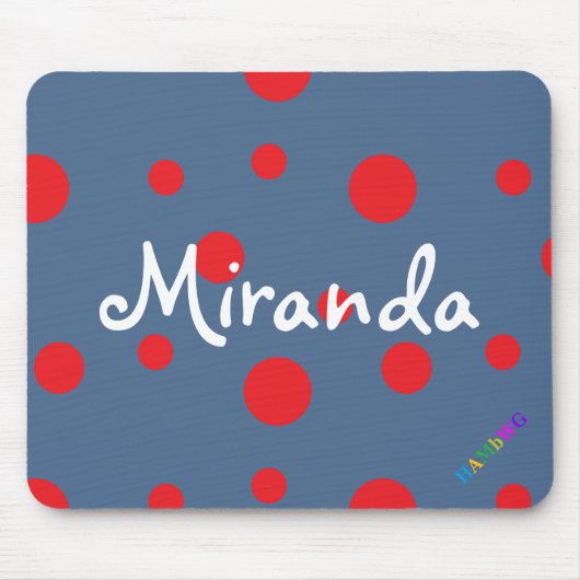 HAMbWG - Computer Mouse - Red Polka Dots Muismat (Voorkant)