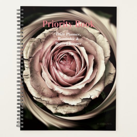 HAMbWG - Dagelijkse planner - Vintage roos (Voorkant)