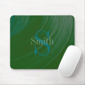 HAMbWG - Deep Green Swirl Monogram Muismat (Met muis)