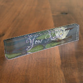 HAMbWG - Desk Name Bord - Water Lily Naambordje (Zijkant)