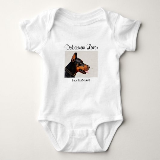 HAMbWG - Doberman Lover - Baby T-Shirt of Snap T (Voorkant)