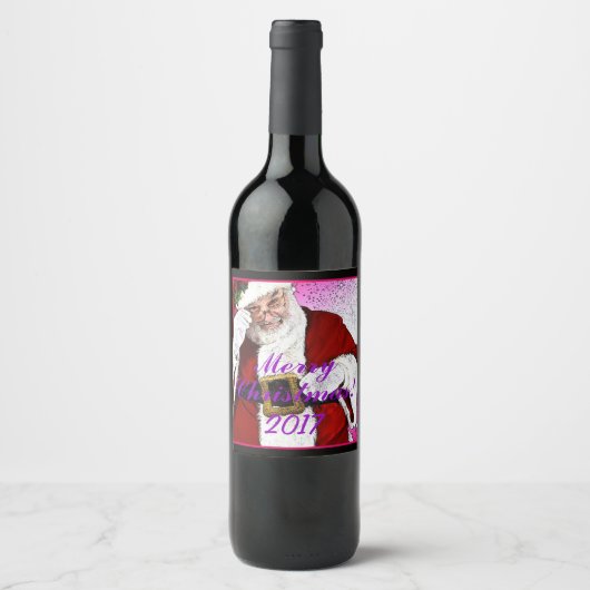 HAMbWG - Etiket voor wijnflessen - Santa Claus (Voorkant)