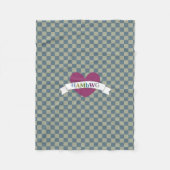 HAMbWG - Fleece Blanket - Gingham W Heart (Voorkant)