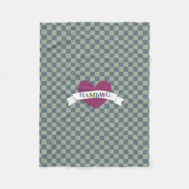 HAMbWG - Fleece Blanket - Gingham W Heart Deken