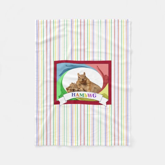 HAMbWG - Fleece Blanket - HAM Squirrel Primary Deken (Voorkant)