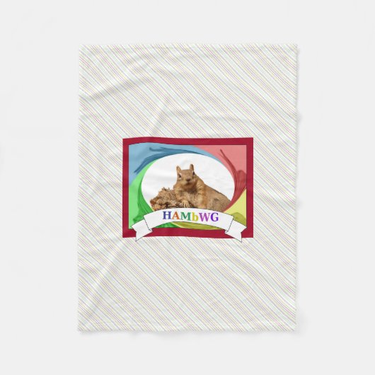 HAMbWG - Fleece Blanket - HAM Squirrel Primary Deken (Voorkant)