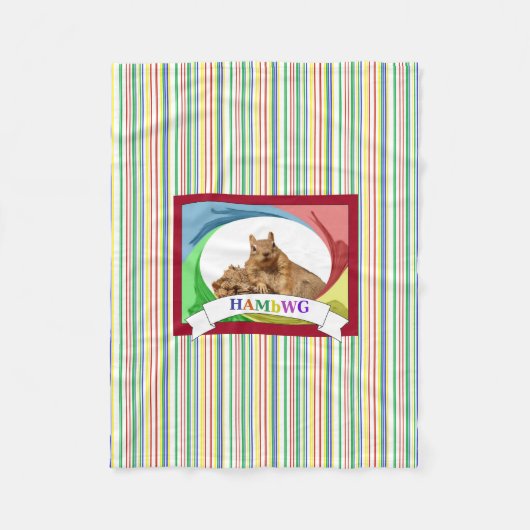 HAMbWG - Fleece Blanket - HAM Squirrel Primary Deken (Voorkant)