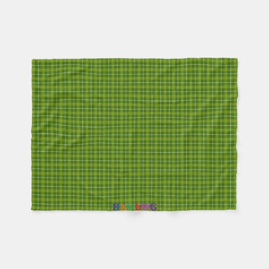 HAMbWG Fleece Blanket - L. Green Pset (Voorkant (Horizontaal))