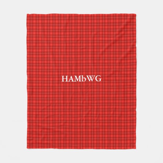 HAMbWG Fleece Blanket - Red Pset Deken (Voorkant)