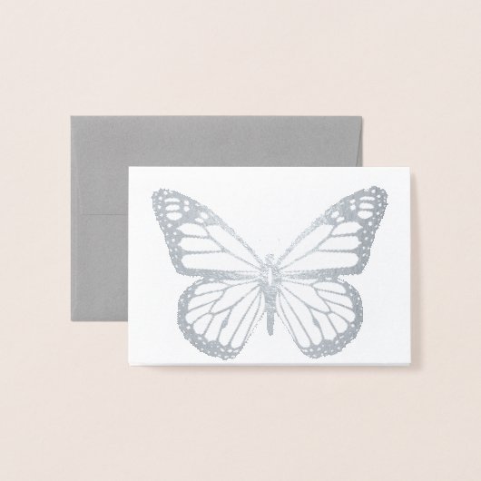 HAMbWG - Folie Kaart - Butterfly Mini Note Kaart (Voorkant met envelop)