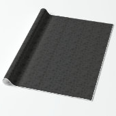 HAMbWG Glanzend Inpakpapier - Zwarte Sterren (Uitgerold)