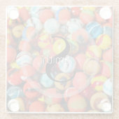 HAMbWG - Glazen Onderzetter - Marbles met monogram (Achterkant)