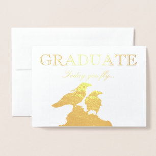 HAMbWG - Gold Foil Kaart - Afstuderen - twee Raven