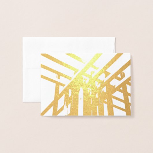 HAMbWG - Gold Foil Kaart - Architectuur - Blank (Voorkant met envelop)