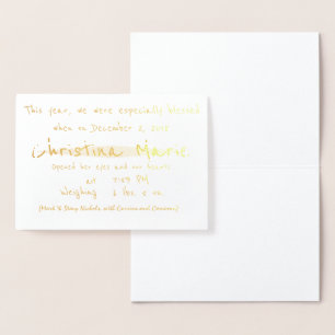 HAMbWG - Gold Foil Kaart - Baby kondiging!