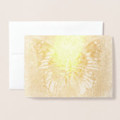 HAMbWG - Gold Foil Kaart - Butterfly (Voorkant met envelop)