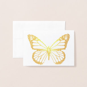 HAMbWG - Gold Foil Kaart - Butterfly Mini Note Kaa