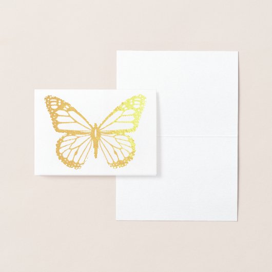 HAMbWG - Gold Foil Kaart - Butterfly Mini Note Kaa (Display)