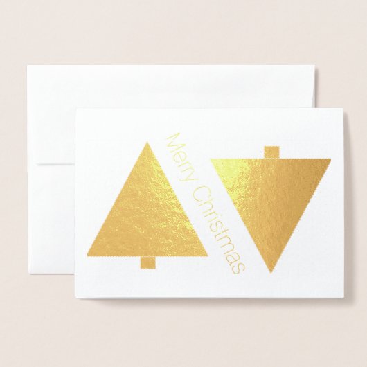 HAMbWG - Gold Foil Kaart - Designer Trees (Voorkant met envelop)