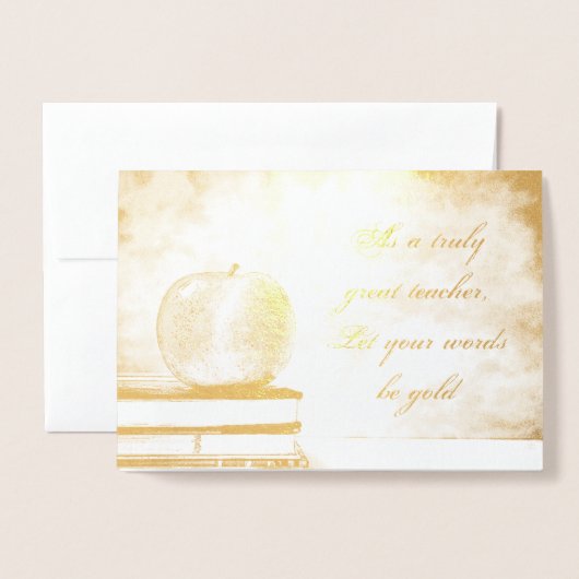 HAMbWG - Gold Foil Kaart - Docent (Voorkant met envelop)