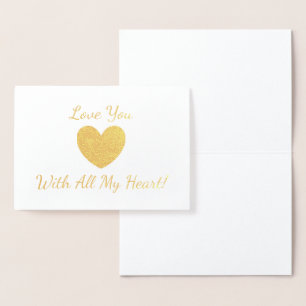 HAMbWG - Gold Foil Kaart - Gold Heart