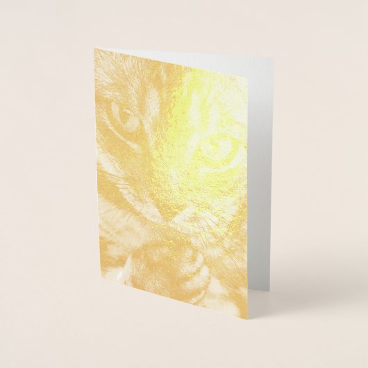 HAMbWG - Gold Foil Kaart - Kat (Voorkant)