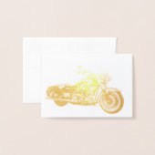HAMbWG - Gold Foil Kaart - Motorfiets (Voorkant met envelop)