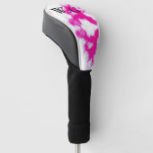 HAMbWG Golf IJzer Head Hoesje - Roze inktplatter Golfheadcover (Schuin)