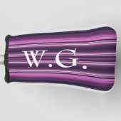 HAMbWG Golf IJzerhoofd Hoesje - Amehtyst Stripes Golfheadcover (Voorkant)