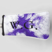 HAMbWG Golf IJzerhoofd Hoesje - Paarse inkt Golfheadcover (Voorkant)