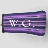 HAMbWG Golf IJzerhoofd Hoesje - Paarse Ioliet Golfheadcover (Voorkant)
