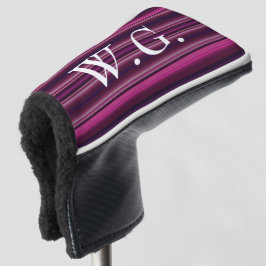 HAMbWG Golf IJzerhoofd Hoesje - Roze Agate Stripes Golfheadcover