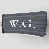 HAMbWG Golf Iron Head Hoesje - Blauwe strepen Golfheadcover (Voorkant)