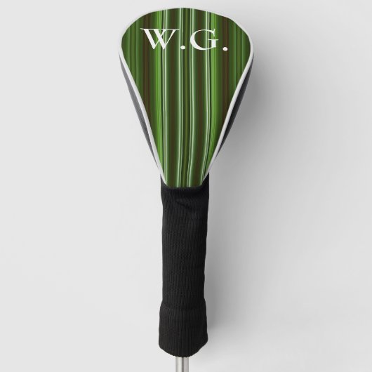 HAMbWG Golf Iron Head Hoesje - Emerald Stripes Golfheadcover (Voorkant)