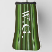 HAMbWG Golf Iron Head Hoesje - Emerald Stripes Golfheadcover (Draai 90)